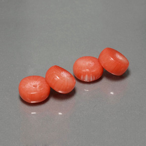 Gemas de Coral Salmón natural de  ct, Forma elegante, Opaco