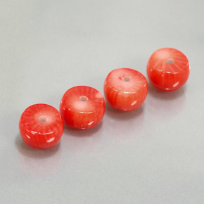 Gemas de coral rosa natural de  ct, forma elegante, opaco