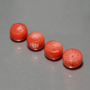 Gemas de coral rosa natural de  ct, forma elegante, opaco