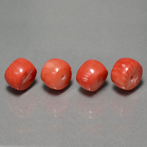Gemas de coral rosa natural de  ct, forma elegante, opaco