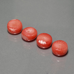 Gemas de coral rosa natural de  ct, forma elegante, opaco