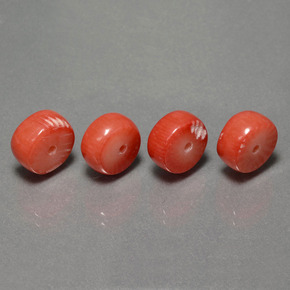 Gemas de coral rosa natural de  ct, forma elegante, opaco