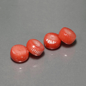 Gemas de coral rosa natural de  ct, forma elegante, opaco