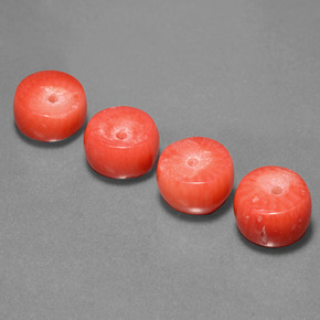 Gemas de coral rosa natural de  ct, forma elegante, opaco