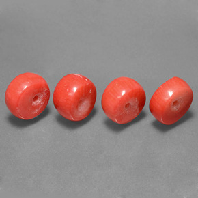 Gemas de coral rosa natural de  ct, forma elegante, opaco