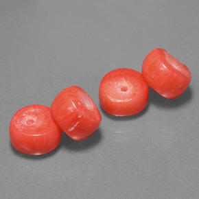 Gemas de coral rosa natural de  ct, forma elegante, opaco