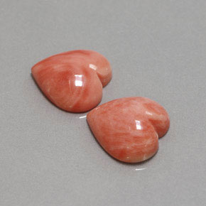 Gemas de Coral Salmón natural de  ct, Forma de corazón, Opaco
