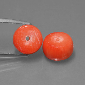 Gemas de coral rosa natural de  ct, forma elegante, opaco
