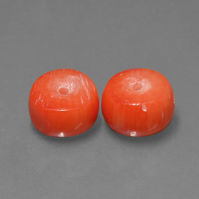 Gemas de coral rosa natural de  ct, forma elegante, opaco