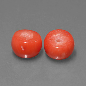 Gemas de coral rosa natural de  ct, forma elegante, opaco