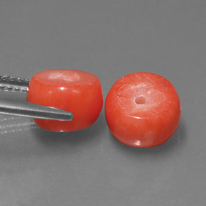 Gemas de coral rosa natural de  ct, forma elegante, opaco