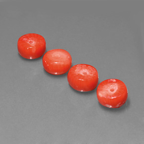 Gemas de coral rosa natural de  ct, forma elegante, opaco