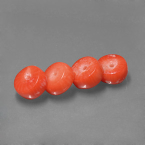 Gemas de coral rosa natural de  ct, forma elegante, opaco