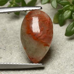 Coral Multicolor natural de 4.83 ct, En forma de pera, Translúcido