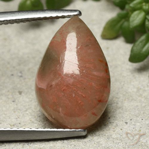 6.28ct Natural Multicolor Coral, En forma de pera, Translúcido