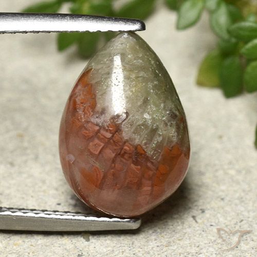 4.83ct Natural Multicolor Coral, En forma de pera, Translúcido