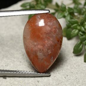 Coral multicolor natural de 7,73 ct, en forma de pera, opaco