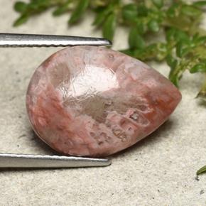 Coral multicolor natural de 5,89 ct, en forma de pera, opaco
