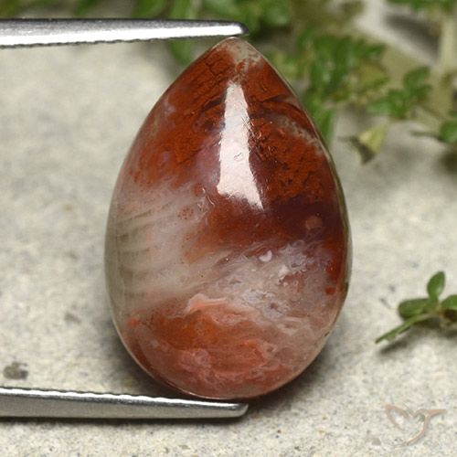 Coral Multicolor natural de 7.34 ct, En forma de pera, Opaco