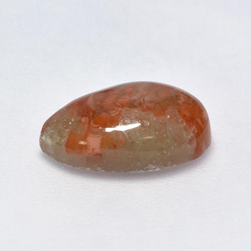 Coral multicolor natural de 3,39 ct, en forma de pera, translúcido