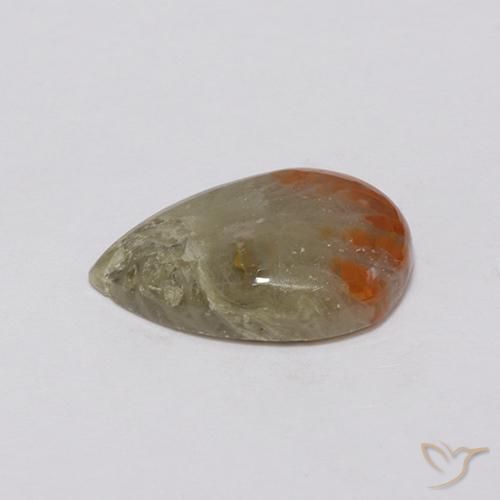 Coral Multicolor natural de 3.72 ct, En forma de pera, Opaco
