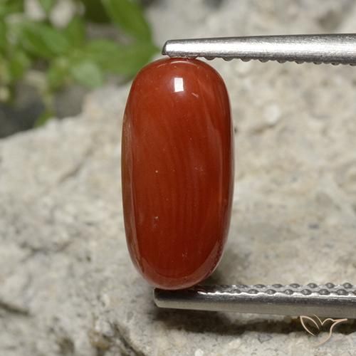 1.95ct Natural Tono rojo fuego Coral, Ovalada, Opaco