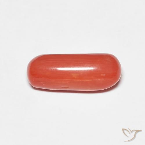 2.25ct Natural Roja Anaranjada Coral, Ovalada, Opaco