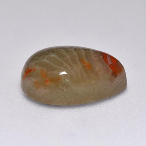 Coral multicolor natural de 2,23 ct, en forma de pera, translúcido