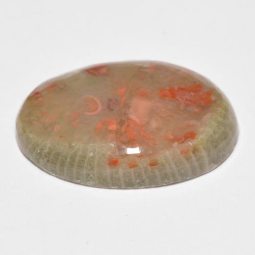 Coral multicolor natural de 10,04 ct, corte óvalo, translúcido