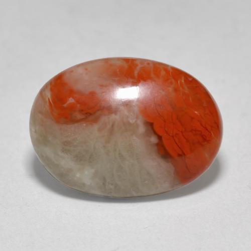 Coral multicolor natural de 4,58 ct, corte óvalo, translúcido