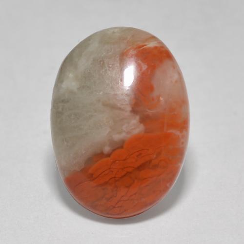 Coral multicolor natural de 4,58 ct, corte óvalo, translúcido