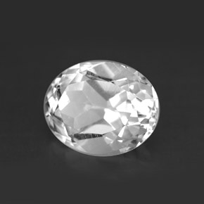 Danburita blanco natural de 5,36 ct, corte óvalo, VVS-VS