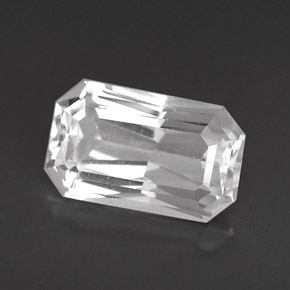Danburita blanco natural de 3,90 ct, corte esmeralda, VVS-VS