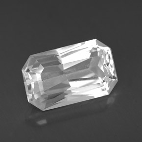 Danburita blanco natural de 3,90 ct, corte esmeralda, VVS-VS