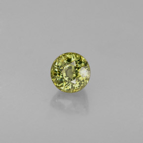 Granate demantoide verde natural de 0,39 ct, corte redondo, VS-SI