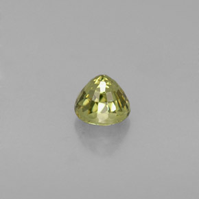 Granate demantoide verde natural de 0,39 ct, corte redondo, VS-SI