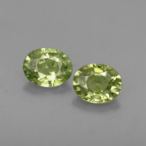 Gemas de granate demantoide verde natural de  ct, corte óvalo, VS-SI