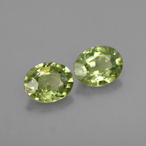 Gemas de granate demantoide verde natural de  ct, corte óvalo, VS-SI