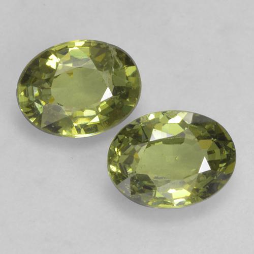 Gemas de granate demantoide verde natural de 0,74 ct, corte óvalo, VS-SI