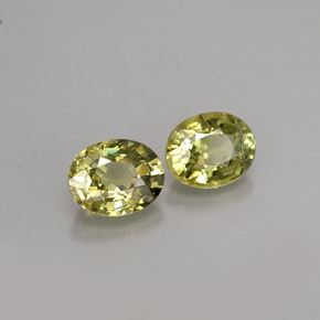 Gemas de granate demantoide oro natural de  ct, corte óvalo, VS