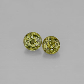 Gemas de granate demantoide verde natural de  ct, corte redondo, VS-SI
