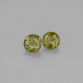 Gemas de granate demantoide verde natural de  ct, corte redondo, VS-SI