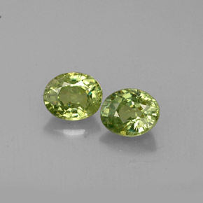 Gemas de granate demantoide verde natural de  ct, corte óvalo, VS-SI
