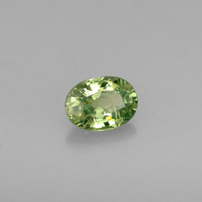 Granate demantoide verde natural de 0,48 ct, corte óvalo, VS-SI