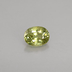 Granate demantoide verde natural de 0,44 ct, corte óvalo, VS-SI