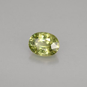 Granate demantoide verde natural de 0,44 ct, corte óvalo, VS-SI