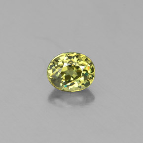Granate demantoide verde natural de 0,28 ct, corte óvalo, VS
