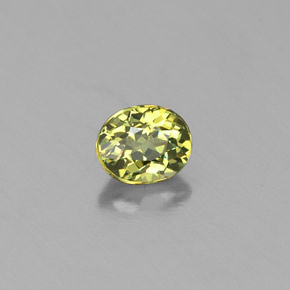 Granate demantoide verde natural de 0,28 ct, corte óvalo, VS