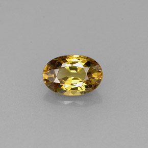 Granate demantoide amarillo natural de 0,63 ct, corte óvalo, VS