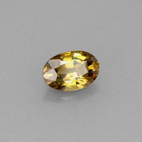 Granate demantoide amarillo natural de 0,63 ct, corte óvalo, VS